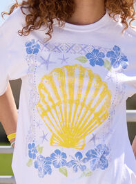 Seashell Oversized Tee Detail 2 - TULLABEE