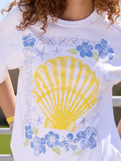 Seashell Oversized Tee - TULLABEE