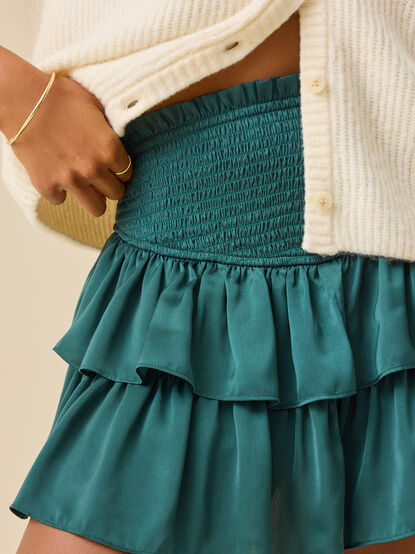 Greta Smocked Mini Skirt - TULLABEE