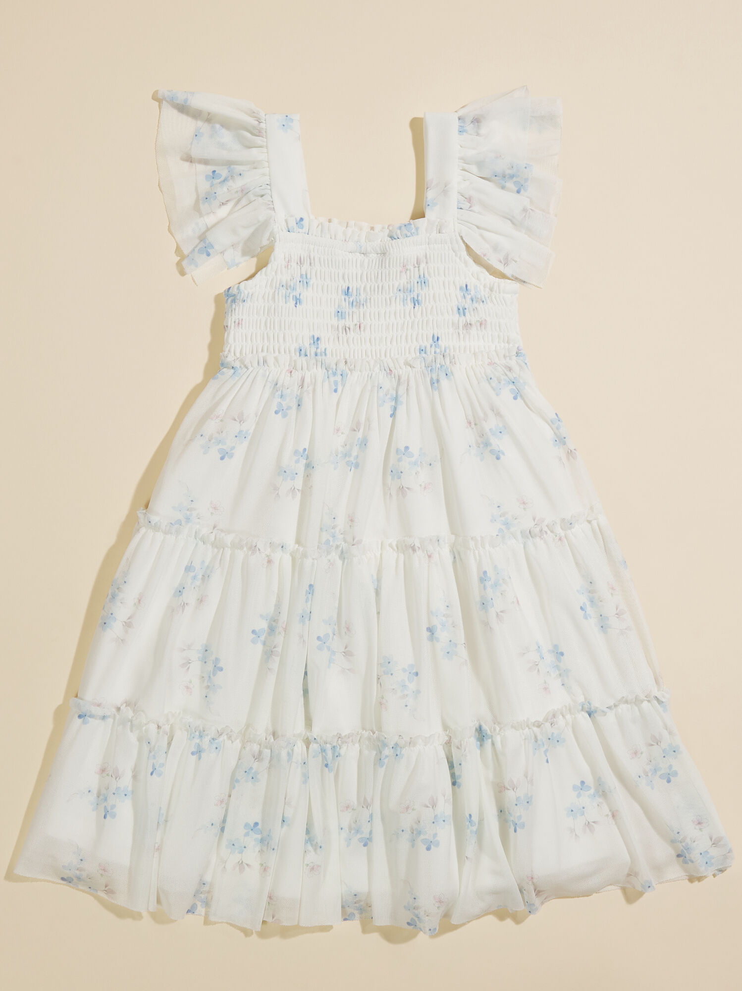 White floral toddler dress top