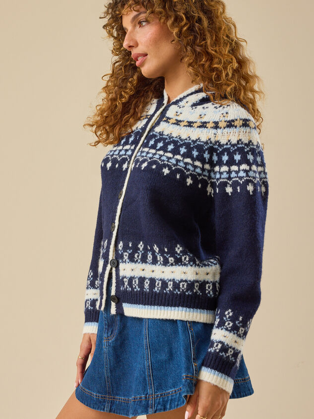 Addie Fair Isle Cardigan Detail 4 - TULLABEE
