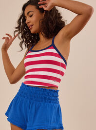 Daybreak Striped Contrast Tank - TULLABEE