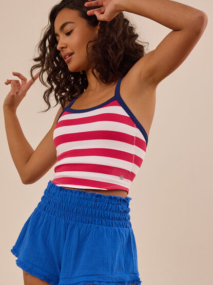 Daybreak Striped Contrast Tank - TULLABEE