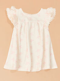Livvy Bow Flutter Dress Detail 2 - TULLABEE