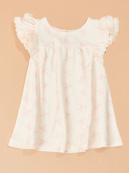 Livvy Bow Flutter Dress - TULLABEE
