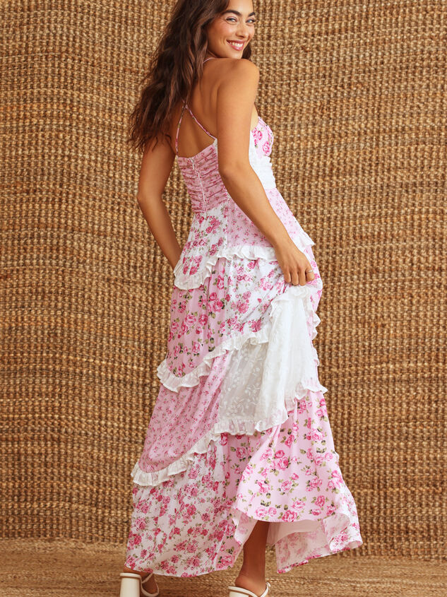 Adernlia Floral Maxi Dress Detail 6 - TULLABEE