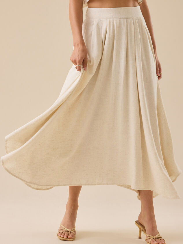 Jules Linen Maxi Skirt Detail 2 - TULLABEE