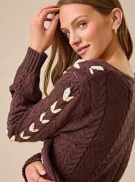 Lydia Ribbon Cardigan Detail 3 - TULLABEE