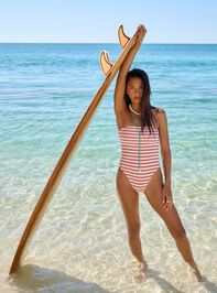 Shoreline Stripe One Piece - TULLABEE