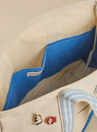 Lobster Canvas Tote Bag Detail 5 - TULLABEE
