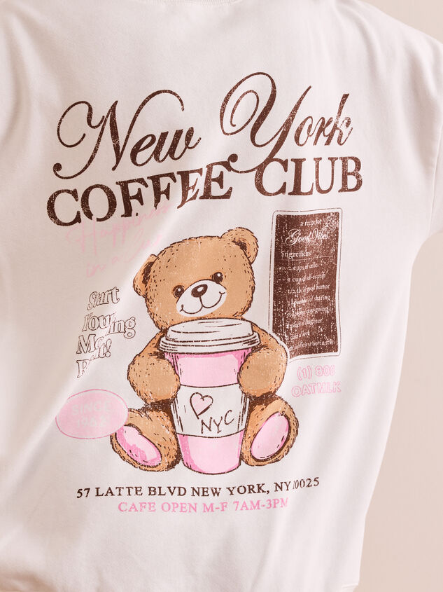 Coffee Club Oversized Sweatshirt Detail 5 - TULLABEE