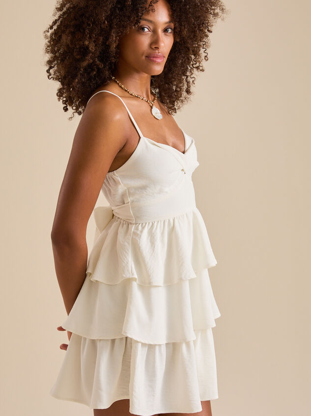 Sara Tiered Mini Dress Detail 3 - TULLABEE