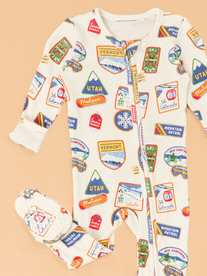 Hit the Slopes Waffle Knit Footie - TULLABEE