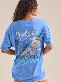 Cruel Summer Oversized Tee Detail 2 - TULLABEE