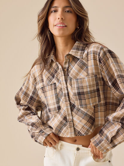 Willow Cropped Plaid Top - TULLABEE