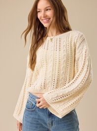 Milly Open Weave Cable Knit Sweater - TULLABEE