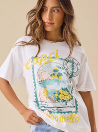 Capri Postcard Graphic Tee - TULLABEE