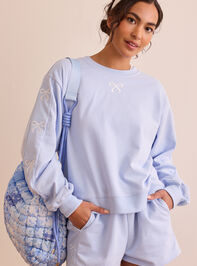 Release Embroidered Bow Crewneck - TULLABEE
