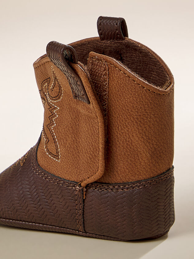 Waylon Newborn Cowboy Boots in Brown Tullabee