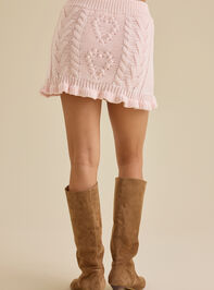 Lyla Heart Sweater Mini Skirt Detail 5 - TULLABEE