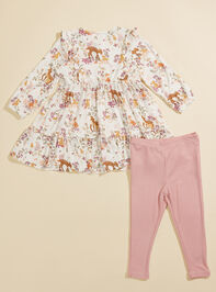 Floral Woodland Dress and Legging Set Detail 2 - TULLABEE