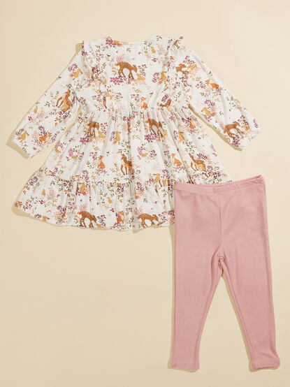 Floral Woodland Dress and Legging Set - TULLABEE
