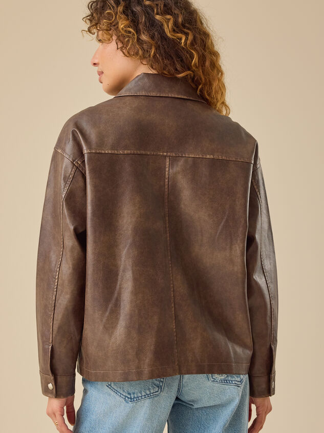 Mireya Vegan Leather Jacket Detail 4 - TULLABEE