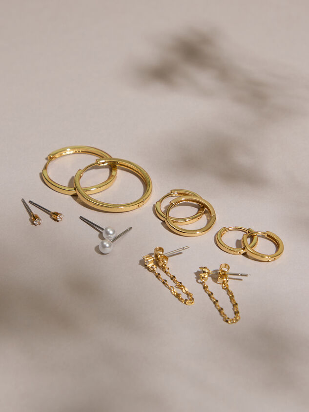 18K Gold Hoop Variety Earring Set - TULLABEE