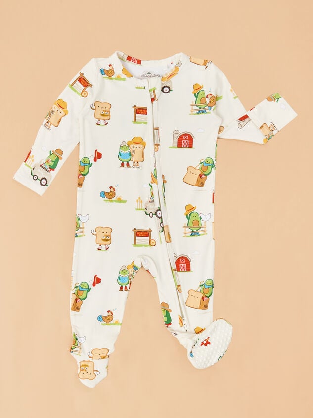 Avocado Toast Footie Detail 2 - TULLABEE