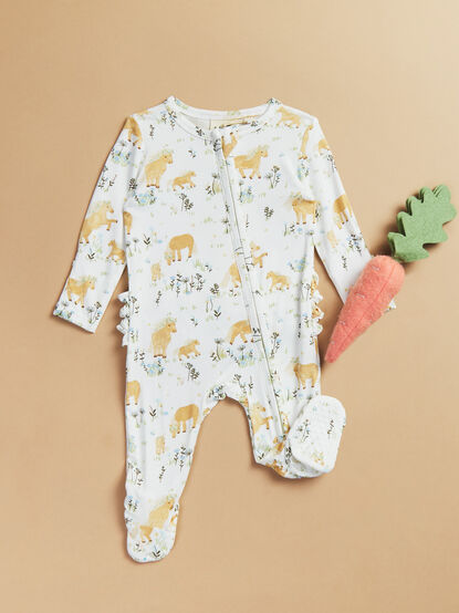 Pretty Ponies Ruffle Footie - TULLABEE