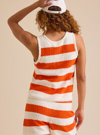 Kendall Striped Sweater Vest Detail 5 - TULLABEE