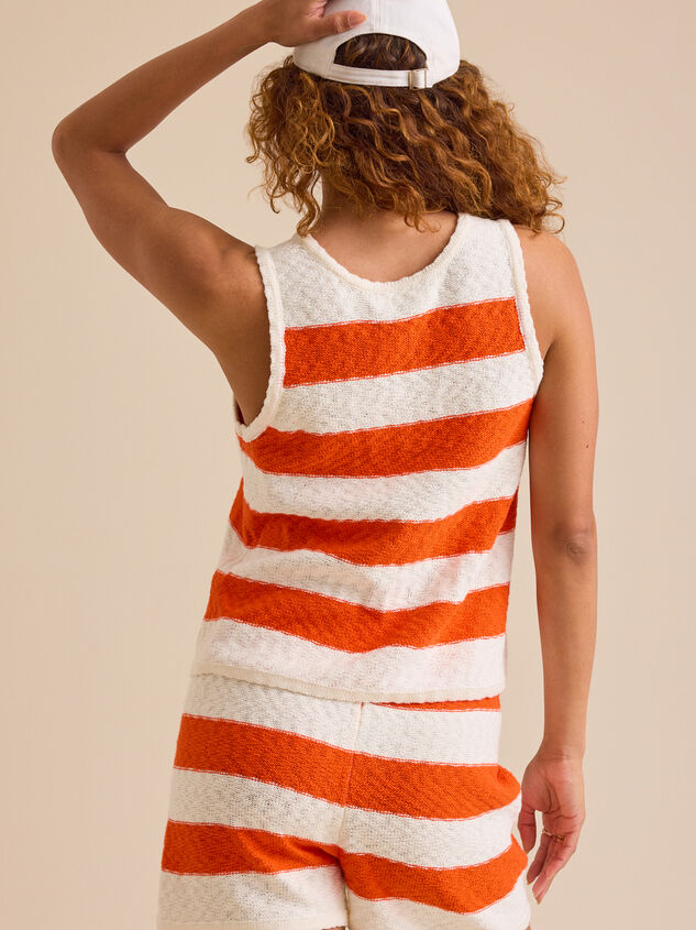 Kendall Striped Sweater Vest Detail 5 - TULLABEE