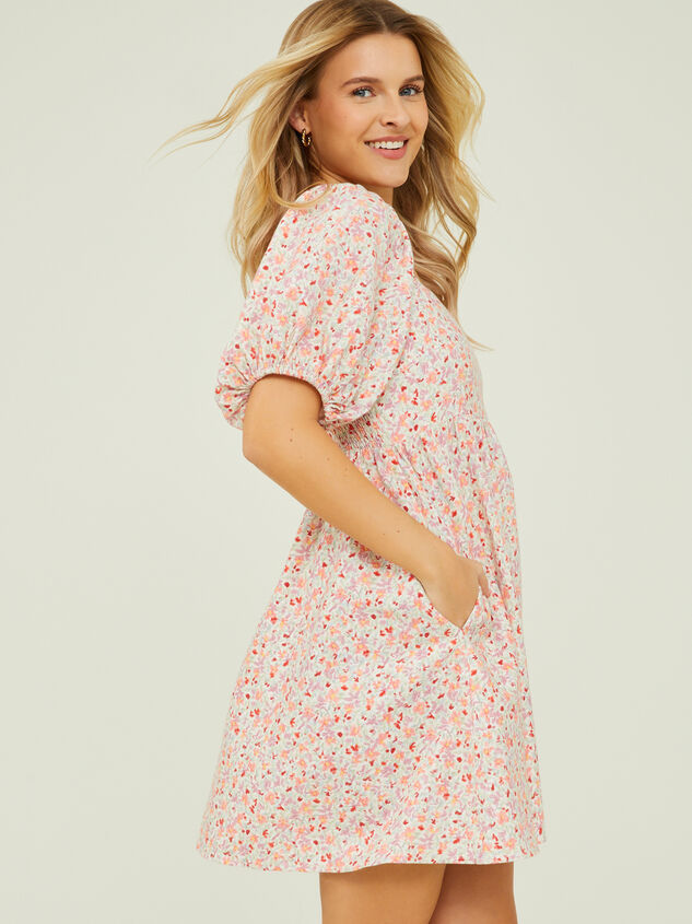 Camille Floral Mama Dress Detail 3 - TULLABEE