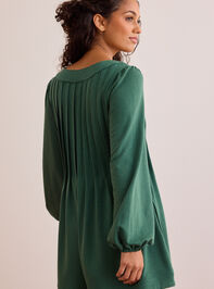 Off-Duty Long Sleeve Romper Detail 4 - TULLABEE