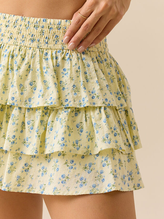 Tessa Smocked Mini Skirt Detail 3 - TULLABEE