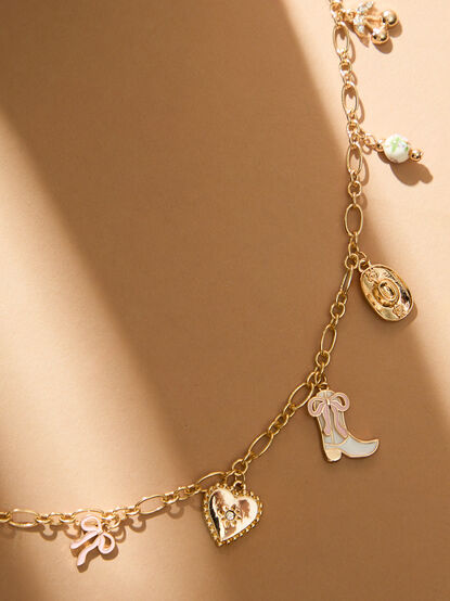 Coquette Cowgirl Charm Necklace - TULLABEE
