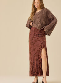 Perrin Velvet Midi Skirt - TULLABEE
