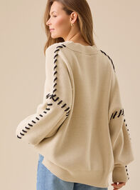 Paige Whipstitch Sweater Detail 6 - TULLABEE