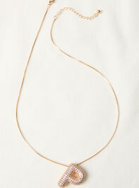 18K Gold Monogram Charm Necklace - P - TULLABEE