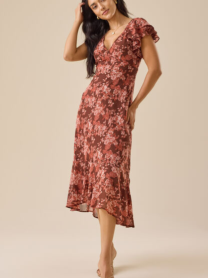 Bria Floral Midi Dress - TULLABEE