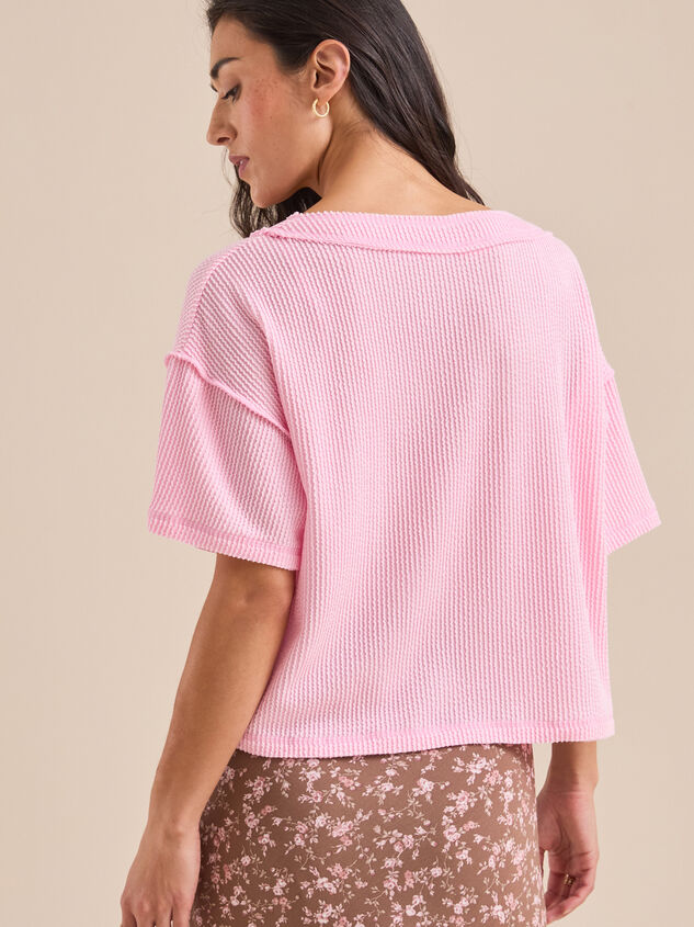 Ada Ribbed Boxy Tee Detail 4 - TULLABEE