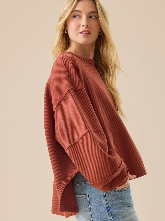 Cora Ribbed Pullover Detail 2 - TULLABEE