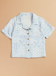 Astin Bandana Button Down Top Detail 2 - TULLABEE
