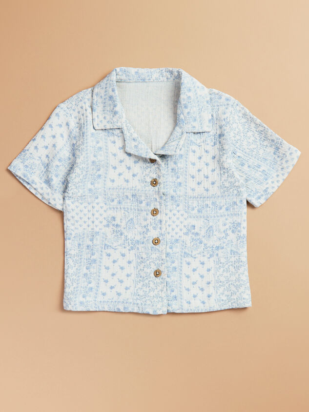 Astin Bandana Button Down Top Detail 2 - TULLABEE