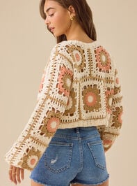 Annie Crochet Square Sweater Detail 5 - TULLABEE