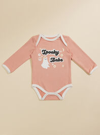Spooky Babe Ringer Bodysuit Detail 2 - TULLABEE
