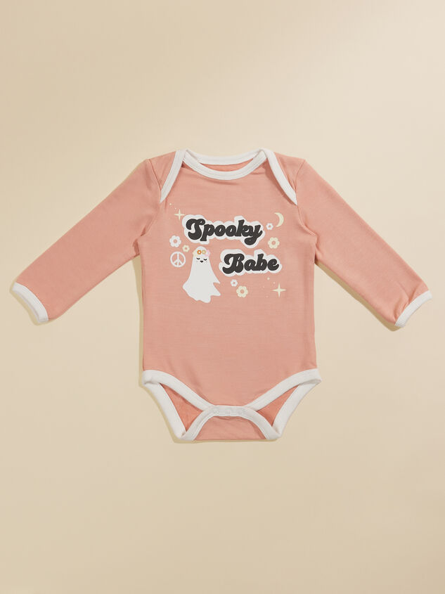Spooky Babe Ringer Bodysuit Detail 2 - TULLABEE