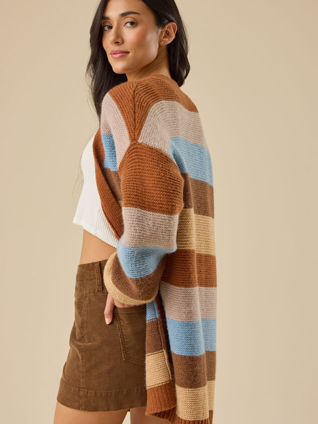 Cher Striped Cardigan Detail 5 - TULLABEE