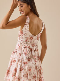 Kellin Floral Bow Mini Dress - TULLABEE