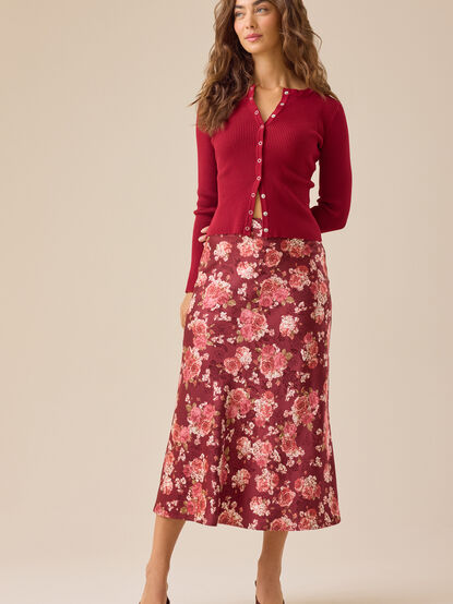 Cassidy Floral Midi Skirt - TULLABEE